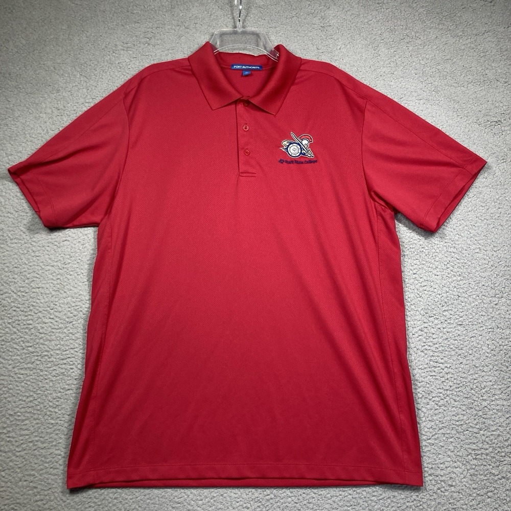 Stark State College Spartans Polo Shirt Men's XL Red Short Sleeve Embroidered‎
